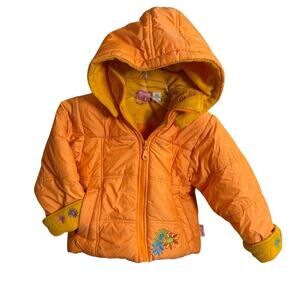 Orange Barbie Fleece Lined  Jacket Size Kids 4